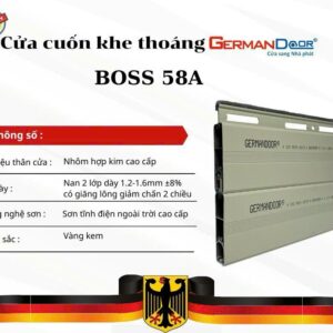 Cửa cuốn khe thoáng German Door Boss 58A vàng kem